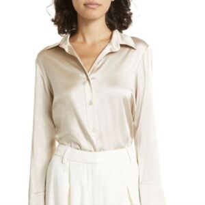 TWP bessette silk shirt cream